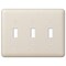 Amerelle Amerelle Devon Light Almond 3 gang Stamped Steel Toggle Wall Plate 1 pk 935TTTAL - alternate 2